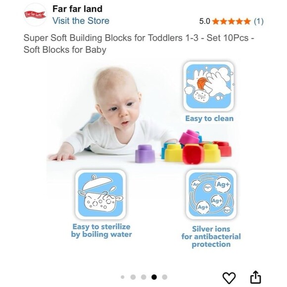 Far Far Land super soft building blocks for babies and toddlers 20 pc set GUC - Picture 6 of 7